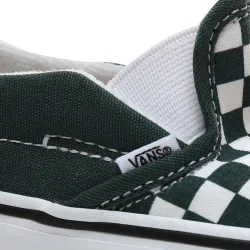 Vans Slip-On V Toddler Schoenen Checkerboard Trekking Green/True White
